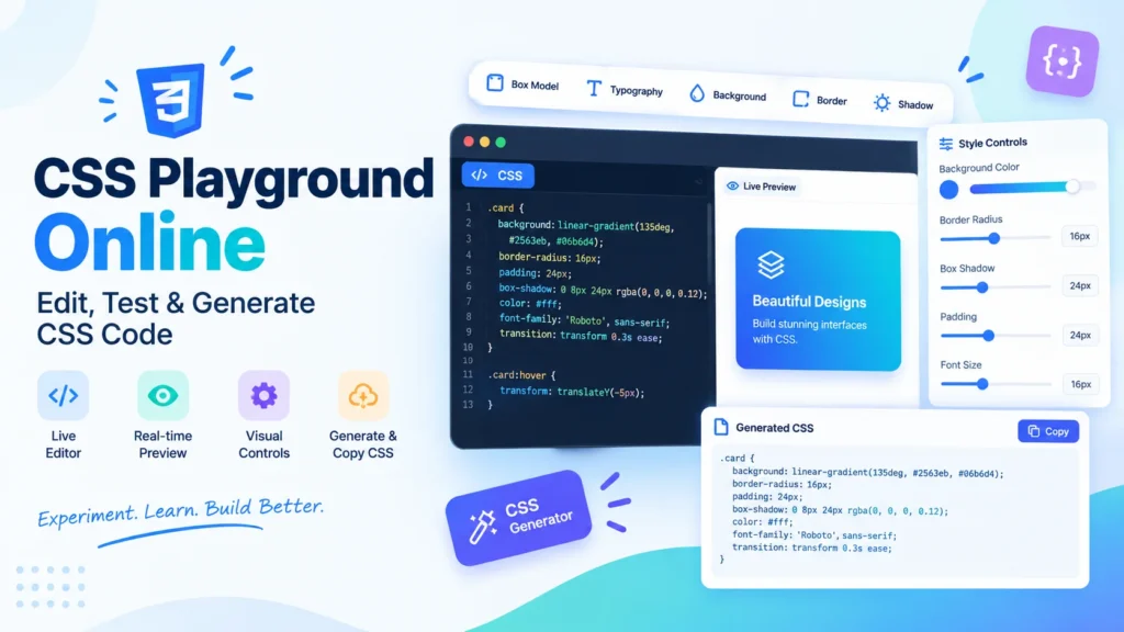 CSS Playground Online Edit, Test & Generate CSS Code | Free Converter Lab