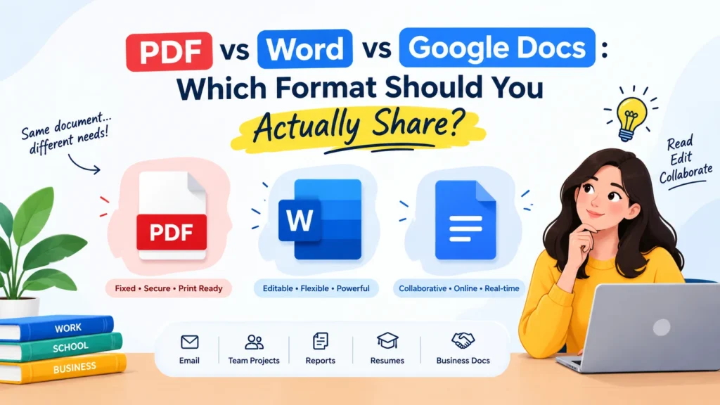 PDF vs Word vs Google Docs Which Format Should You Actually Share | Free Converter Lab
