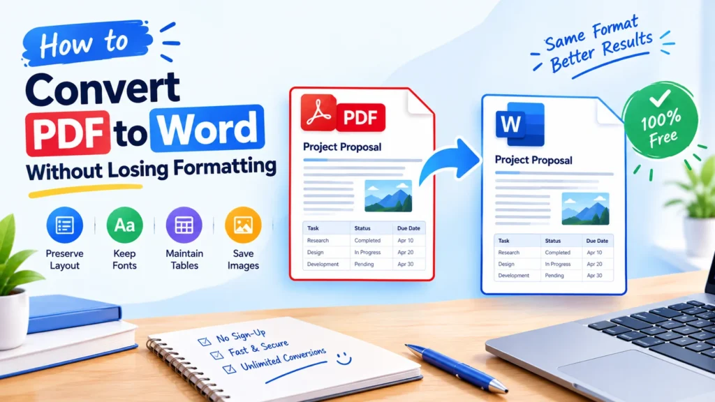 How to Convert PDF to Word Without Losing Formatting | Free Converter Lab